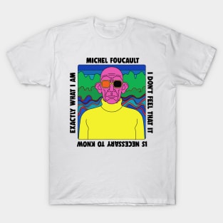 Michel Foucault - Retro Quote Design T-Shirt